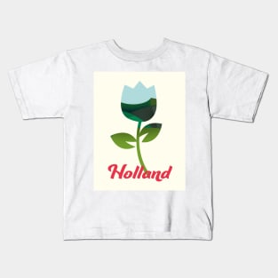 Holland Tulip Vacation art Kids T-Shirt